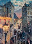 Hans Baluschek Grobstadtwinkel oil on canvas